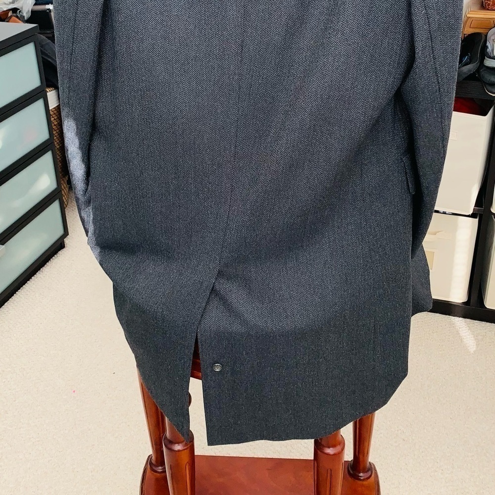 Crown Tailor English Chesterfield Herringbone Overcoat. - Picture 3 of 11